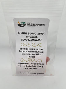 Champion's Boric Acid Suppositories 7 count